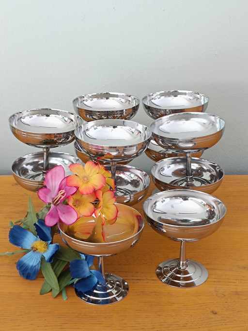 Coupes à Glace en Inox Rémy Letang Lot de 12
