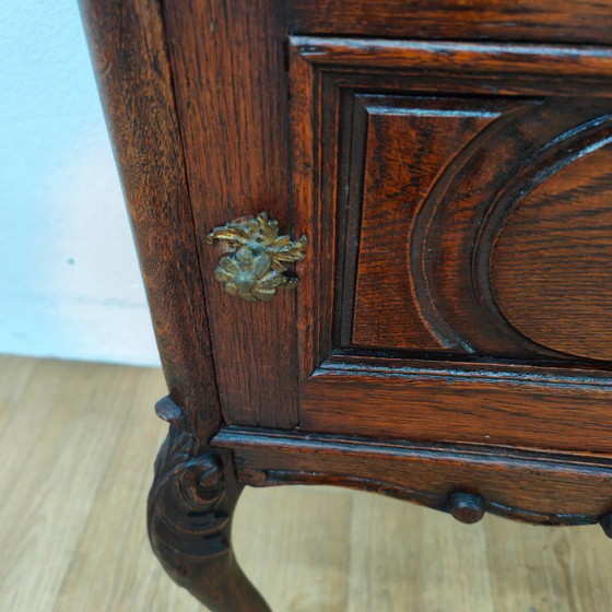 Image 1 of Vintage antique bedside tables with marble top