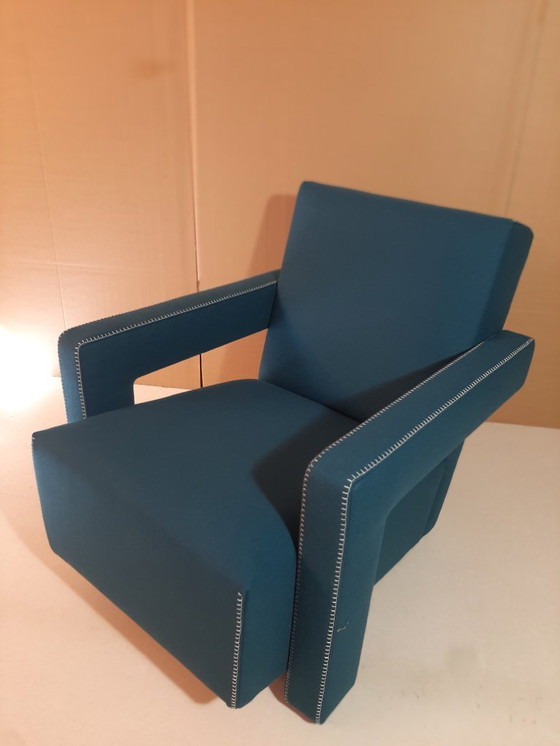 Image 1 of CASSINA 637 UTRECHT fauteuil (NIEUW, NOOIT GEBRUIKT) in 13L OTHANIO WOL met natuurlijke draadstiksels en paardenpunt