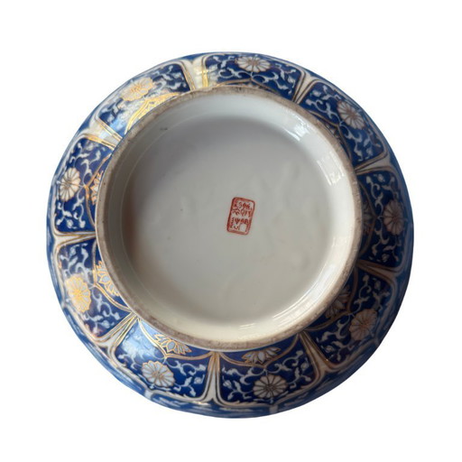 Grand bol japonais Imari - peint à la main - ca. 1920-1940 - 36 cm - Porcelaine avec décor doré