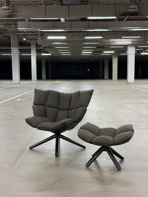 B&B Italia Husk Sessel + Hocker