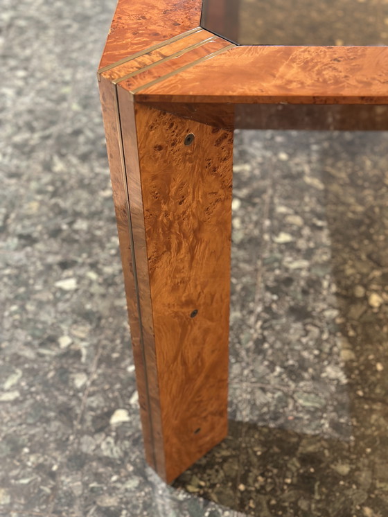 Image 1 of Mesa de comedor italiana de mediados de siglo con madera de raíz de Burlwood