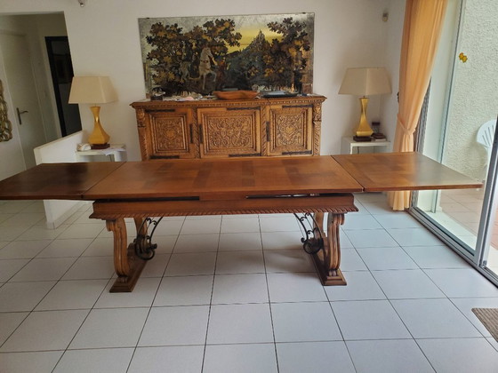 Image 1 of Spanish Renaissance table and chairs