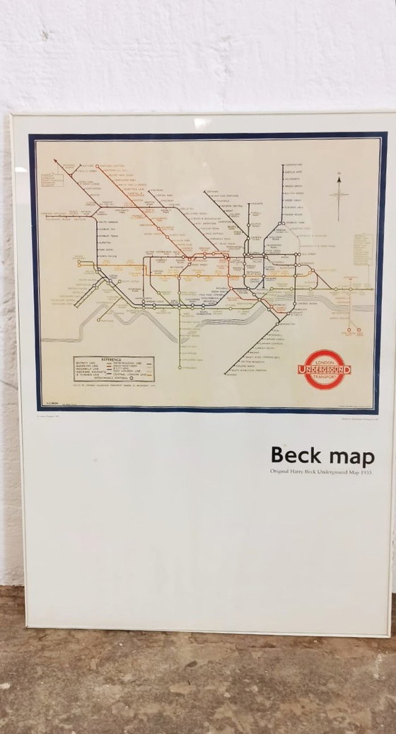 Image 1 of Vintage Harry Beck's London Underground map, 1933