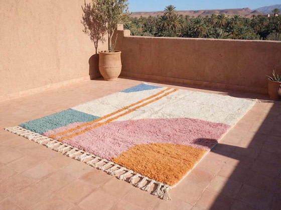 Image 1 of Alfombra marroquí Beni Ourain hecha a mano, artesanía tradicional, tamaño 150/250 cm.