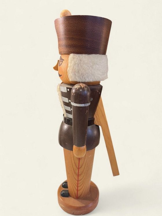 Image 1 of Schiaccianoci originale dei Monti Metalliferi, minatore | Fatto a mano in legno | Decorazione natalizia vintage