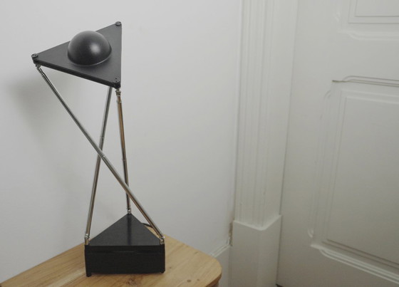 Image 1 of Lampada Kandido di Ferdinand Alexander Porsche per Luci Italia, lampada da tavolo alogena cromata anni '80