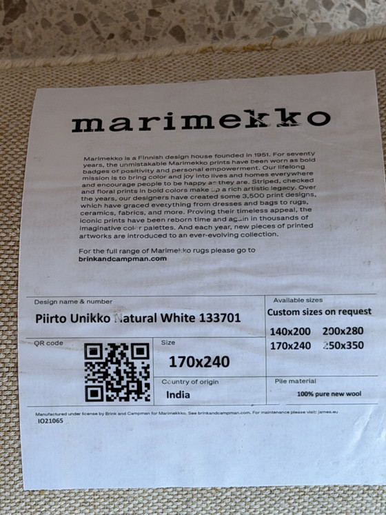 Tapis Brink En Campman Piirto Unikko Naturel Whote – Brink & Campman, Wool (photo 5 of 7)