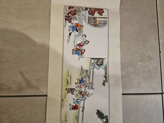 Unique Chinese paper roll Folk Art Tianjin, Wall decoration, Multi Color (photo 9 of 11)