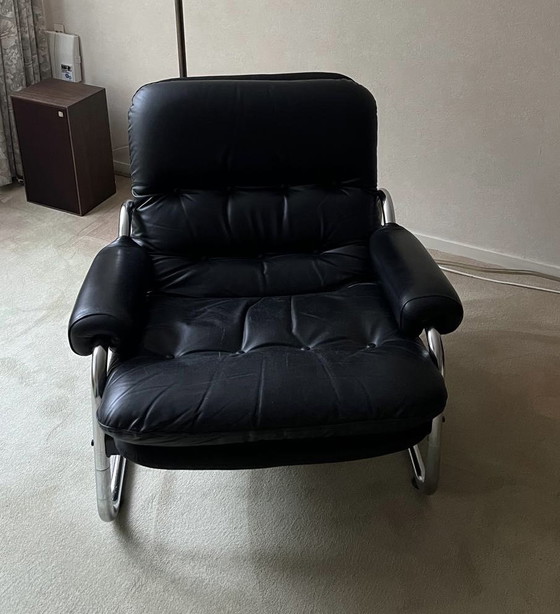 Poltrona vintage IKEA "Borkum" (1978) – Johan Bertil Häggström – Poltrone, Leather (photo 4 of 5)