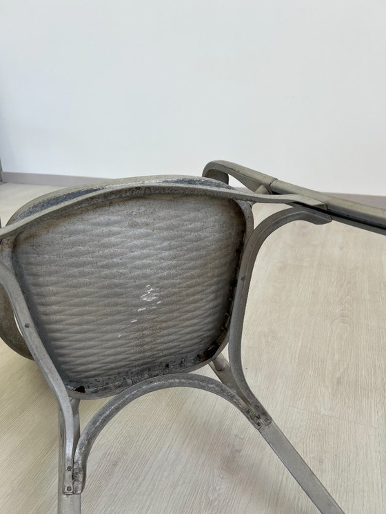 Image 1 of Aluminiumstühle - Avec-Plakette « Gaston Viort - Salon de Provence »