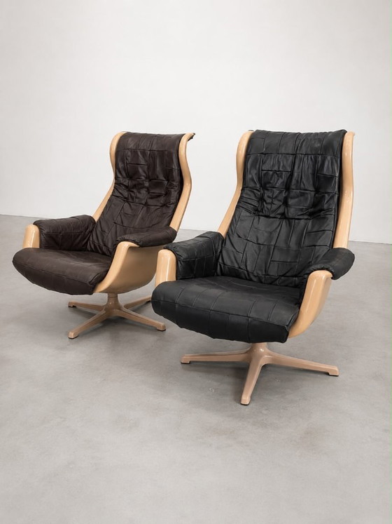 Poltrone Galaxy di Alf Svensson per Dux – Sedie girevoli, Ferro, Plastica (photo 3 of 6)