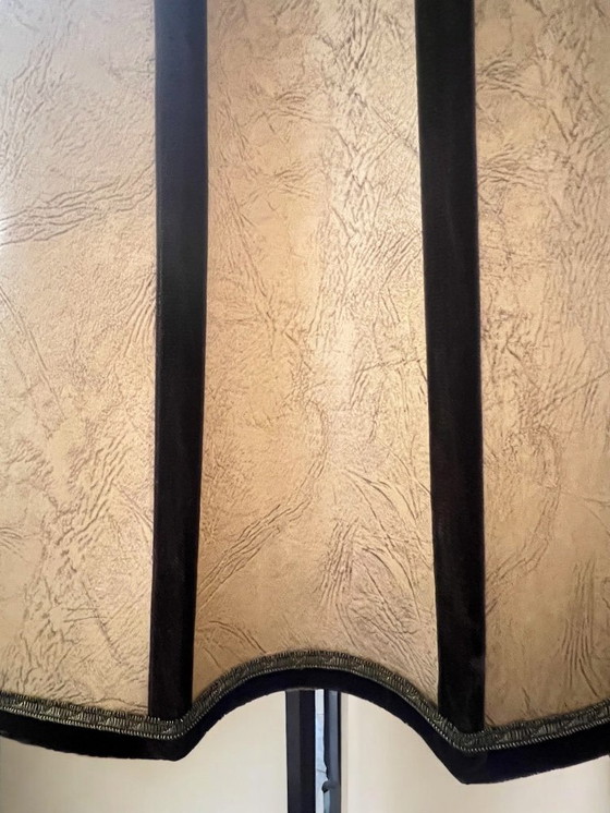 Image 1 of Impressionante lampada da terra Art Déco in ottone patinato