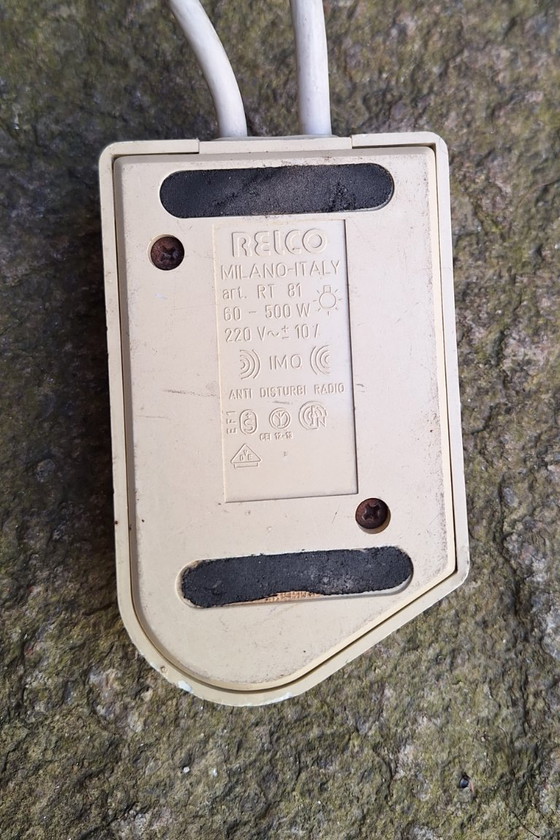 Image 1 of Relco halogeen vloerlamp van geperforeerd metaal uit de jaren 80