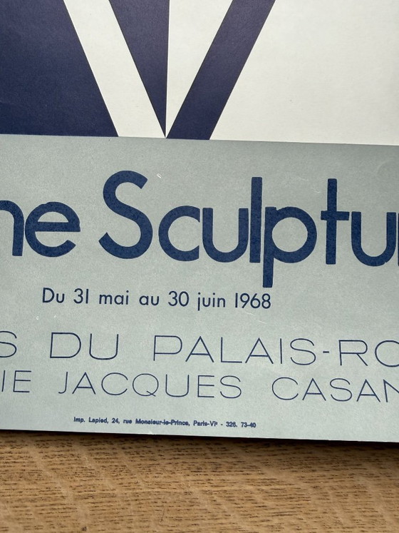 Image 1 of affiche expo sculpture ceramique 1968 Maeght Vallauris Drouot