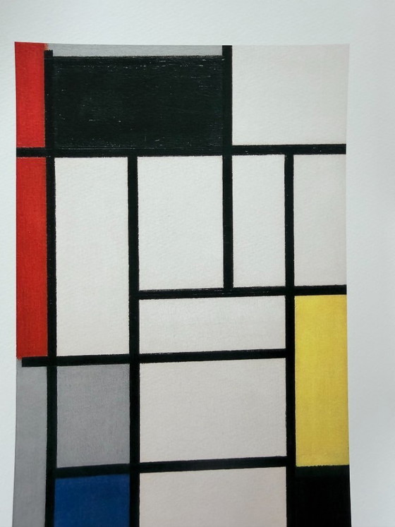 Image 1 of Piet Mondrian (1872–1944), Composizione con rosso, nero, giallo, blu e grigio, 1921, Stampato nel Regno Unito