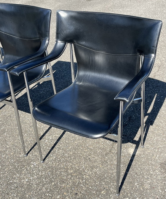 Image 1 of Set van 4 stoelen Fasem Italië, ontwerp Giancarlo Vegni & Gianfranco Gualtierotti