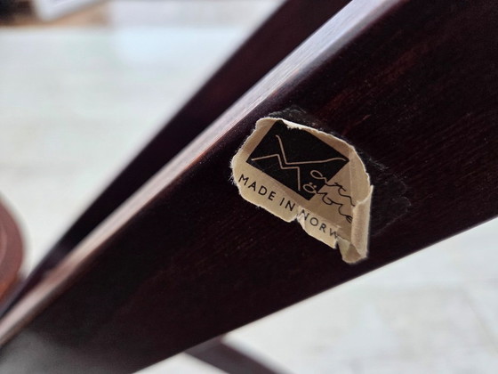 Image 1 of Jaren 70, Noors ontwerp van Sigurd Ressel, loungestoel met voetenbank, model "Falcon".