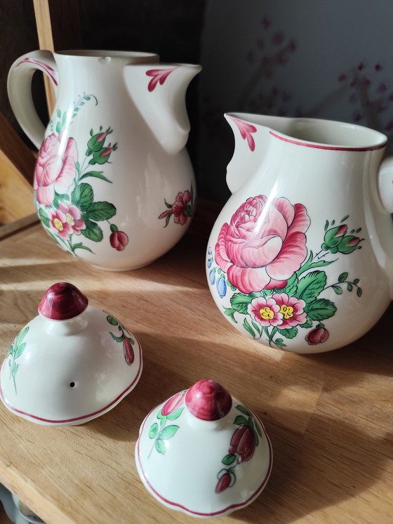 Image 1 of Vintage Villeroy & Boch "Colmar" porseleinen kannen – Set van 2 – Gemaakt in Duitsland
