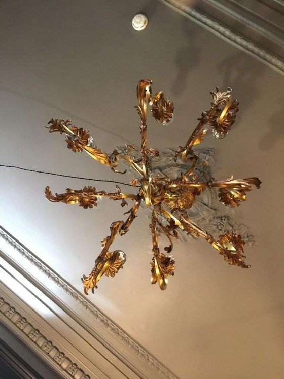 Lámpara de araña de bronce Luis XV, década de 1870 – Lámparas de araña, Bronze, Brass, Barok (photo 3 of 15)