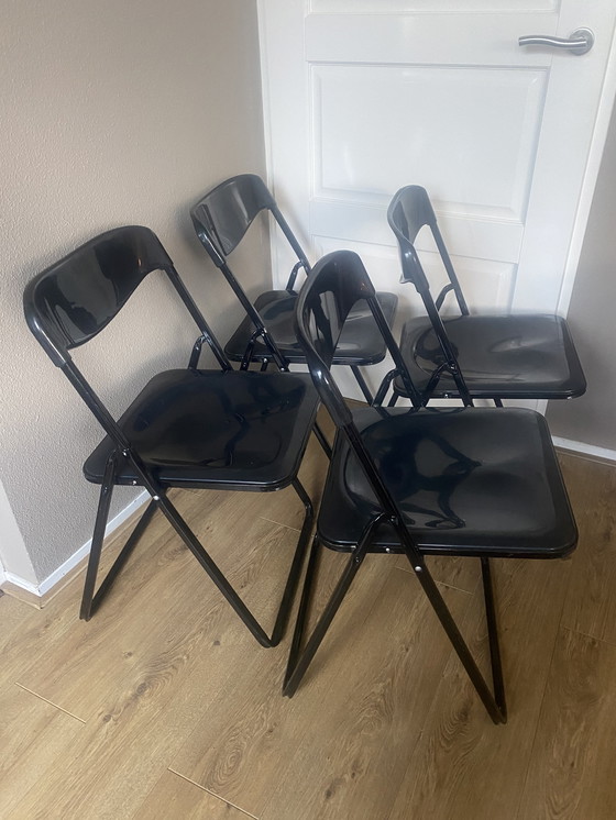 Image 1 of 4 vintage Lerolin folding chairs, Italian design