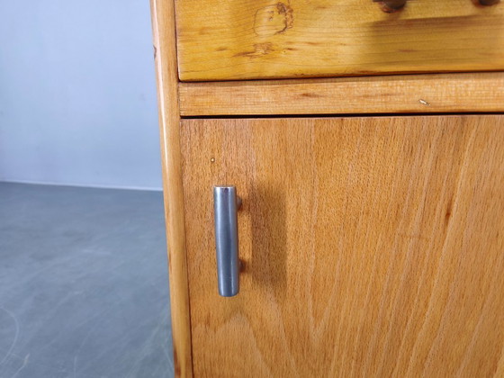 Image 1 of Bauhaus Chrome Tubular Nightstand with Glass Top, 1930s