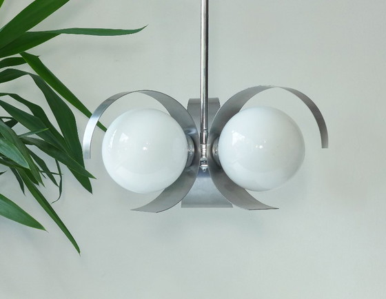 Image 1 of Lampada a sospensione vintage, lampada spaziale anni '60, lampada a sfera anni '70, Sciolari