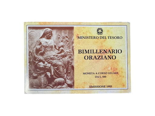 Pièce d'argent commémorative du bimillénaire d'Horate, 1993