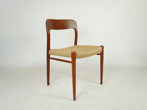 Sedia da pranzo in teak danese Niels Otto Möller, design vintage anni '60