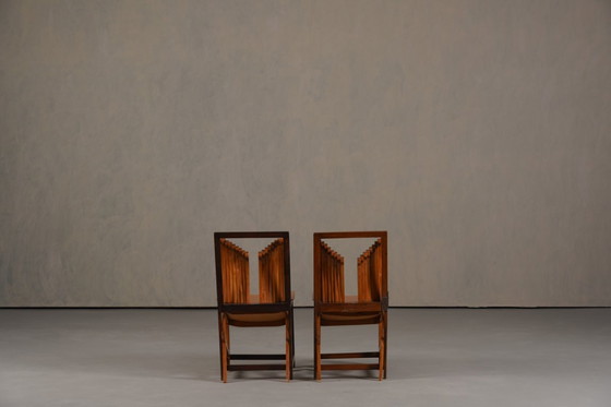 Image 1 of Chaises de salle à manger vintage au design sculptural unique, France années 1960, lot de 2