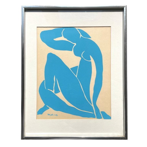 Vintage Henri Matisse Blauer Akt II Gerahmter Druck