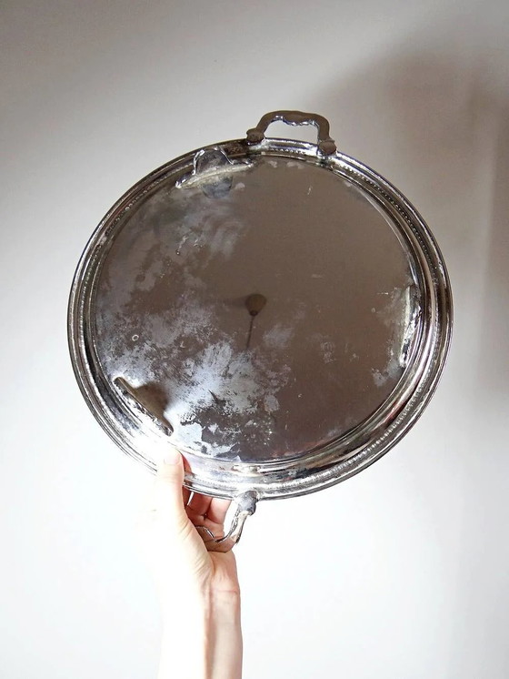 Rare vintage oriental covered silver-plated serving dish, mid-20th century., Table accessories, Metal (photo 13 of 14)