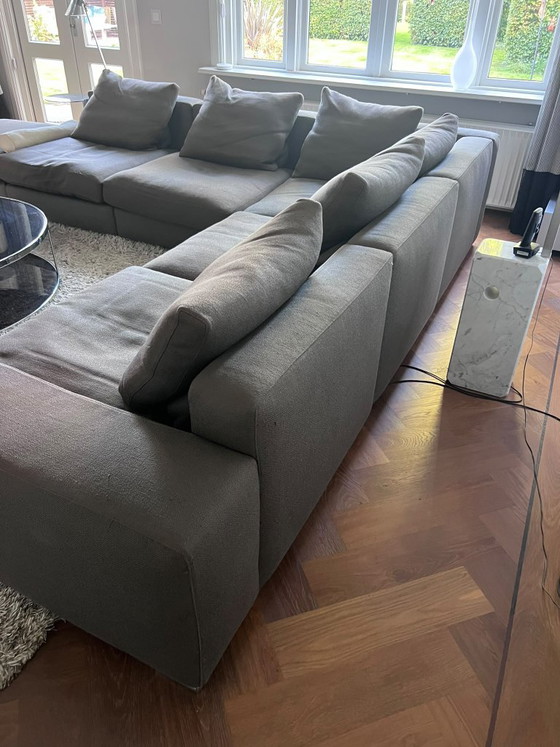 Minotti Jagger Kombination Mit Ottoman Und Huber Couchtisch – Sitzecke, Textile (photo 3 of 5)