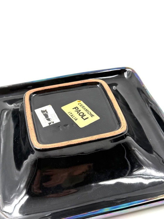 Image 1 of Cendrier / vide poche en céramique irisée, Mid-century modern, Paoli Italie 1970