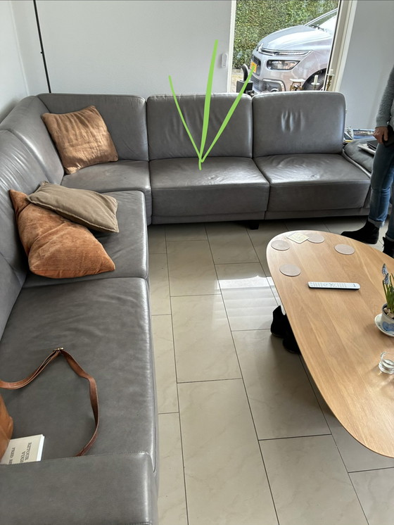 Image 1 of Montel leather corner sofa