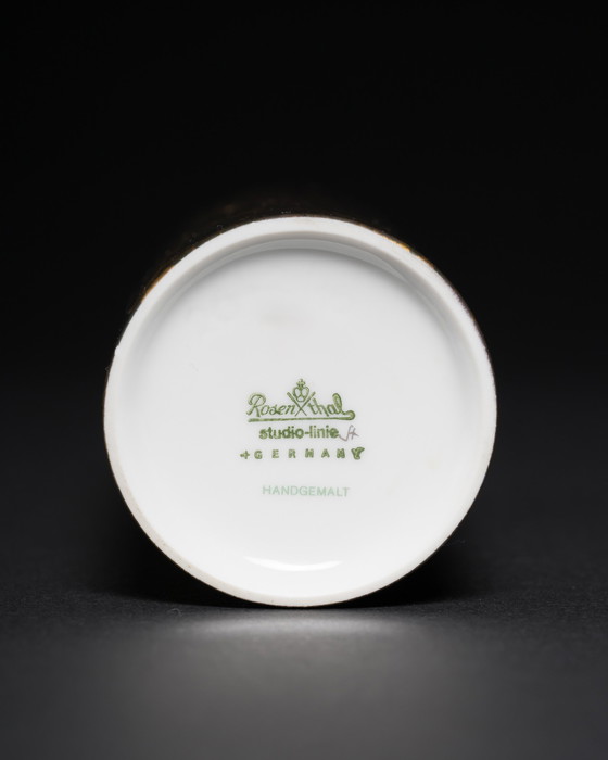 Image 1 of Vase en porcelaine peint à la main Hans Wohlrab Rosenthal H. Drexler Duo Goldfeuer