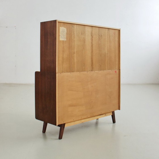Image 1 of Mid-Century Highboard van Hubert Nepožitek & Bohumil Landsman, Vintage jaren 1960, volledig gerestaureerd