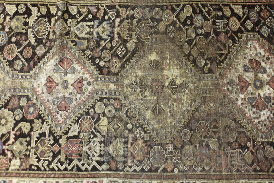 Image 1 of Tappeto Qashqai orientale lungo, tessuto a mano, stile nomade, anni '20