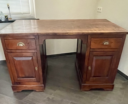 Mooi Engels Teakhouten Duo Desk