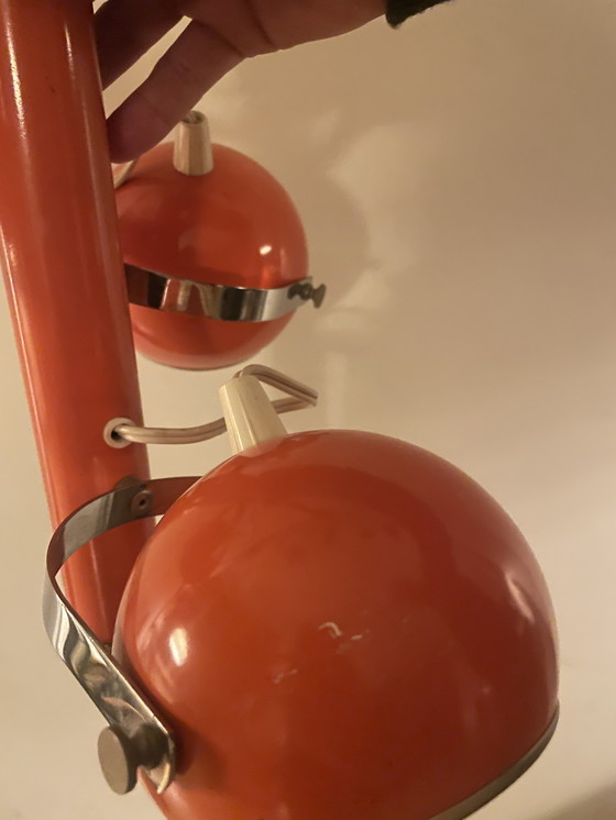 Image 1 of Suspension Herda « Œil » vintage – années 1970 – design futuriste orange