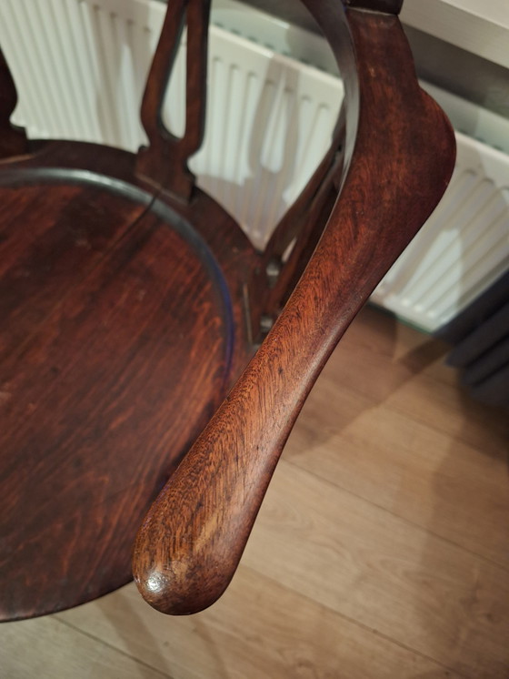 Image 1 of Mahagoni-Schreibtischstuhl aus dem 19. Jahrhundert