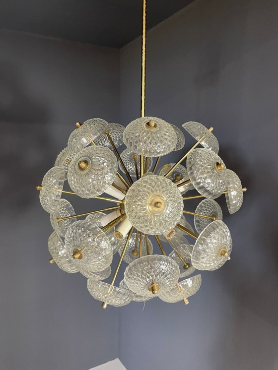 Image 1 of Lampadario Dandelion, Kamenický Šenov, anni '70, prezzo per pezzo