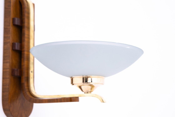 Image 1 of Set of five unigue Art Deco wall lamps, Poland, 1950s.