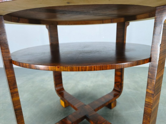 Image 1 of Tavolino da caffè Art Déco in noce impiallacciato, Cecoslovacchia, anni '30