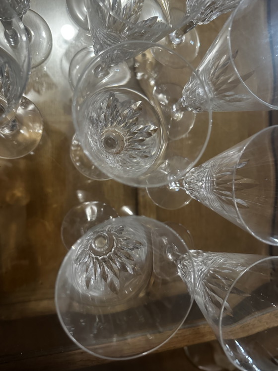 12 champagneglazen - Baccarat kristal, Carcassonne patroon - Uitstekende staat – Glazen & Karaffen, Crystal (photo 6 of 12)
