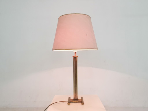 Lampe de table en laiton Hollywood Regency, Italie 1950's