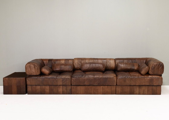 Image 1 of De Sede DS88 Sectional Sofa in Cognac Brown Leather - Switzerland, 1970s