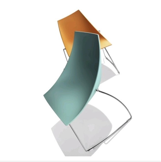 Image 1 of Set di 5 sedie italiane Parri Hoop Design in filo metallico