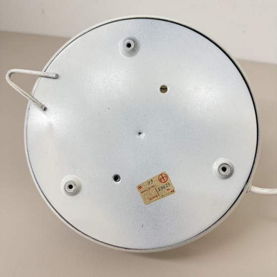 Image 1 of Vintage brown and white wall lamp sconce , 1970s