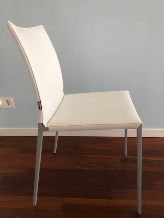 Image 1 of Sedia Lia Zanotta, ecofire bianco, base in alluminio - come nuova